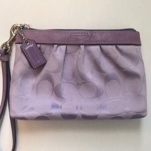 Signature C Coach Wristlet